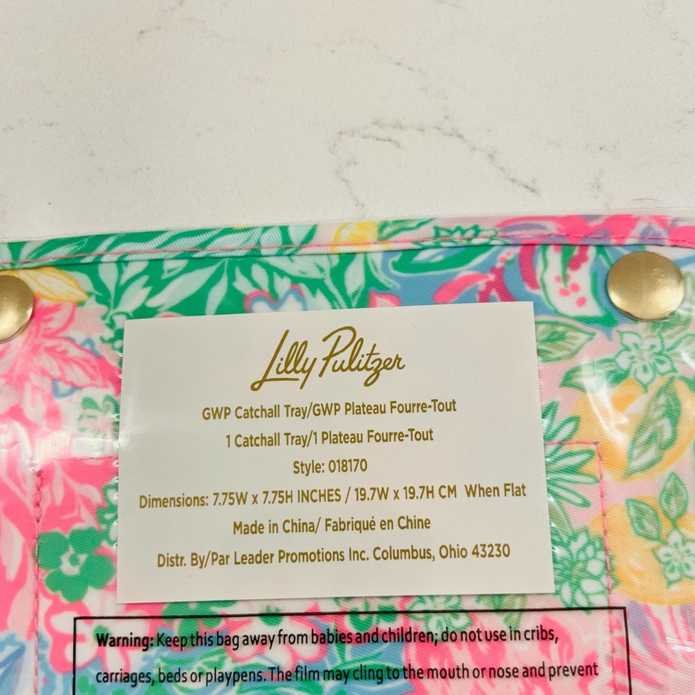 NWT LILLY PULITZER Multi Bright Delight Patch Catchall Tray - Picture 8 of 8